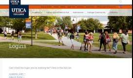 
							         Logins | Utica College								  
							    