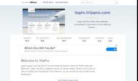 
							         Login.trippro.com website. Welcome to TripPro.								  
							    