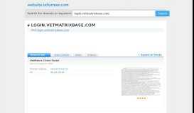 
							         login.vetmatrixbase.com at WI. VetMatrix Client Portal								  
							    