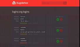 
							         loginz.org passwords - BugMeNot								  
							    