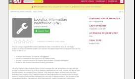 
							         Logistics Information Warehouse (LIW) - DAU Home								  
							    
