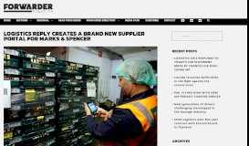 
							         logistics reply creates a brand new supplier portal for marks & spencer								  
							    