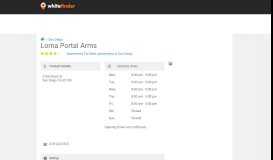 
							         Loma Portal Arms - San Diego opening times | 619-222-2672 | 3788 ...								  
							    