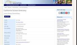 
							         Loma Portal Elementary - School Directory Details (CA Dept of ...								  
							    