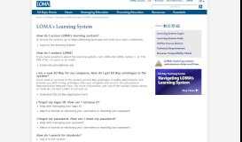 
							         LOMA's Learning System								  
							    
