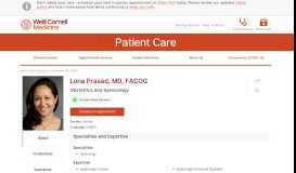 
							         Lona Prasad, MD, FACOG | Weill Cornell Medicine								  
							    