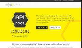 
							         London 2018 | API the Docs								  
							    