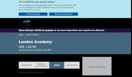 
							         London Academy - Ofsted								  
							    