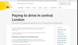 
							         London congestion charge zone | The AA								  
							    