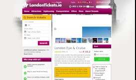 
							         London Eye & Cruise | London Tickets								  
							    