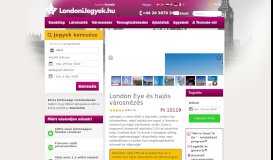 
							         London Eye & Cruise | Londoni jegyek								  
							    