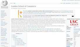 
							         London School of Commerce - Wikipedia								  
							    