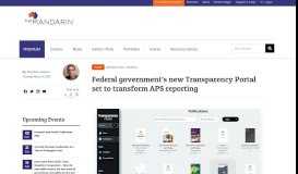 
							         Long-awaited Transparency Portal set to transform APS financial ...								  
							    