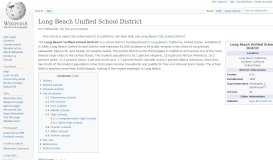 
							         Long Beach Unified School District - Wikipedia								  
							    