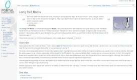 
							         Long Fall Boots - Portal Wiki								  
							    