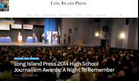 
							         Long Island Press 2014 High School Journalism Awards: A Night To ...								  
							    