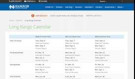 
							         Long Range Calendar | Hanover School Division								  
							    