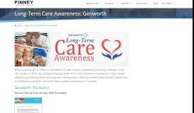 
							         Long-Term Care Awareness: Genworth | Pinney Insurance								  
							    