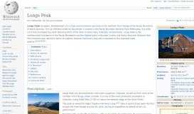 
							         Longs Peak - Wikipedia								  
							    