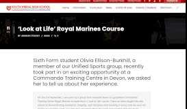 
							         'Look at Life' Royal Marines Course - South Wirral High School								  
							    