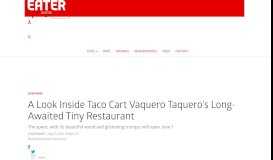 
							         Look Inside Taco Cart Vaquero Taquero's New Restaurant in North ...								  
							    