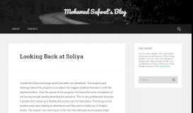 
							         Looking Back at Soliya – Mohamed Safwat's Blog								  
							    