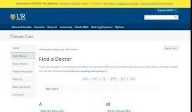 
							         Looking for a Doctor? - URMC - University of Rochester								  
							    