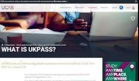 
							         Looking For UKPASS? | UCAS								  
							    