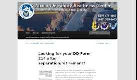 
							         Looking for your DD Form 214 after separation/retirement? | Airman ...								  
							    