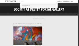 
							         Loomit at Pretty Portal Gallery – Streetartist								  
							    