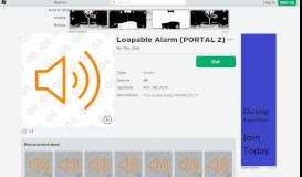 
							         Loopable Alarm [PORTAL 2] - Roblox								  
							    