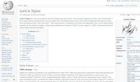 
							         Lord & Taylor - Wikipedia								  
							    