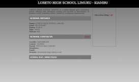 
							         LORETO HIGH SCHOOL LIMURU - KIAMBU								  
							    