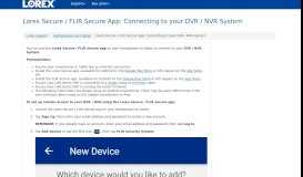 
							         Lorex Secure / FLIR Secure App: Connecting to your DVR ...								  
							    