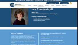 
							         Lorie A Lashbrook, MD | Westfield Family Physicians | New York								  
							    