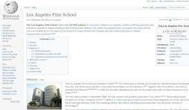 
							         Los Angeles Film School - Wikipedia								  
							    