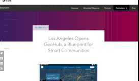 
							         Los Angeles Opens GeoHub, a Blueprint for Smart Communities - Esri								  
							    