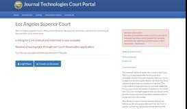 
							         Los Angeles Superior Court | Journal Technologies Court Portal								  
							    