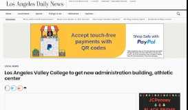 
							         Los Angeles Valley College to get new administration building, athletic ...								  
							    