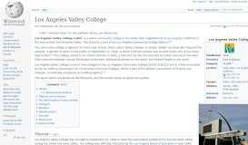 
							         Los Angeles Valley College - Wikipedia								  
							    