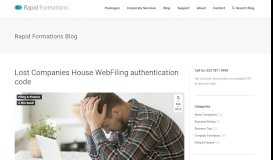 
							         Lost Companies House WebFiling authentication code								  
							    