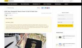 
							         Lost Your Passport? Here's How To Get a New One - Vakilsearch								  
							    