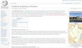 
							         Loudoun Academy of Science - Wikipedia								  
							    