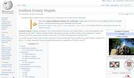 
							         Loudoun County, Virginia - Wikipedia								  
							    