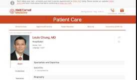 
							         Louis Chung, MD | Weill Cornell Medicine								  
							    