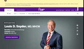 
							         Louis D. Snyder, MD, MHCM | NYU Langone Health								  
							    