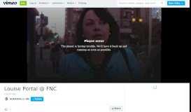 
							         Louise Portal @ FNC on Vimeo								  
							    