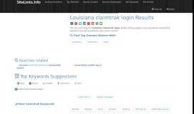
							         Louisiana claimtrak login Results For Websites Listing								  
							    