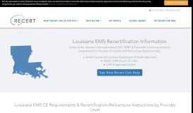 
							         Louisiana EMS Recertification								  
							    