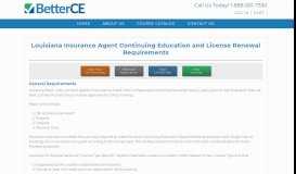 
							         Louisiana Insurance Agent | Renewal Requirements | BetterCE								  
							    